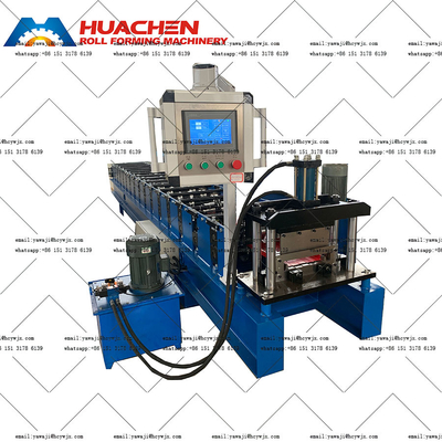 Máquina de moldeado de rodillos de techo hidráulico duradero con espesor de material de 0,3-0,6 mm y material de corte CR12