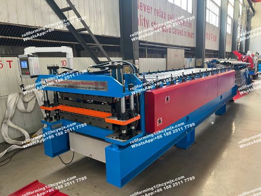 20M/Min Panel de techo metálico Máquina de formación de rodillos de doble capa Tipo automático