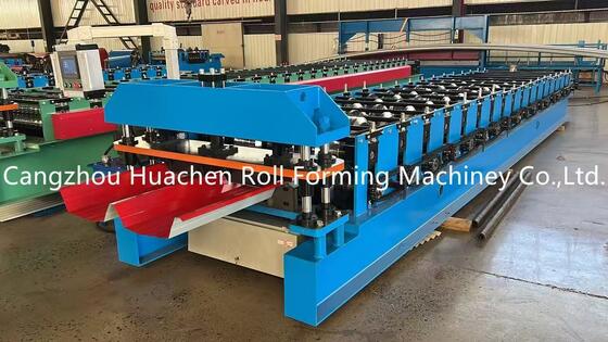 Máquina formadora de rollos de chapa de acero para techos de 24 rodillos con acero 45# templado y galvanizado y 12 meses de garantía