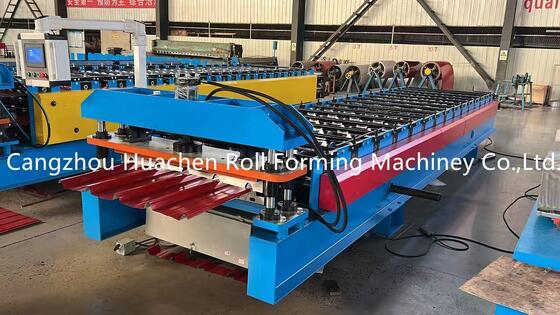 Máquina formadora de rollos de paneles de techo corrugados de 380V con sistema de control hidráulico y velocidad de 15-20 m/min