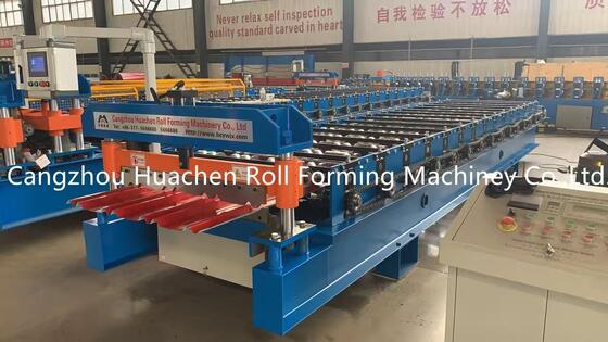 Equipo de conformado de chapa galvanizada de alta velocidad 15-20 m/min con máquina formadora de rollos de chapa para techos con corte hidráulico