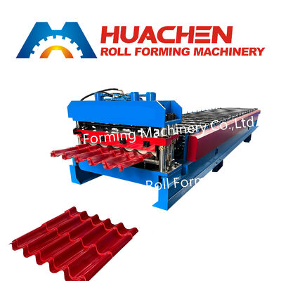 Máquina de moldeado en frío de láminas de techo de acero de color corrugado para la venta