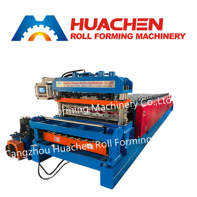 Máquina para la fabricación de placas de hierro de color laminadas de azulejos vidriados ondulados - máquina de moldeado de doble capa