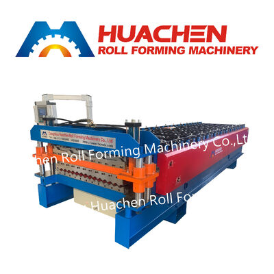 Presión de las baldosas vidriadas de las láminas corrugadas de la máquina de fabricación de rollos de la tecnología de formación
