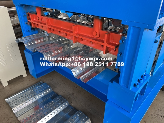 1220 mm de suelo de cubierta de la caja de rodillos de la máquina de formación de marco soldado con corte hidráulico control PLC