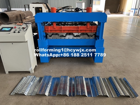 1220 mm de suelo de cubierta de la caja de rodillos de la máquina de formación de marco soldado con corte hidráulico control PLC
