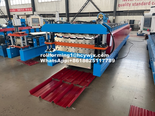 Máquina de moldeado de doble capa para placas de techos metálicas de 15-20 m/min