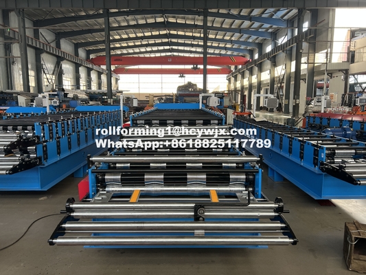Máquina de moldeado de doble capa para placas de techos metálicas de 15-20 m/min