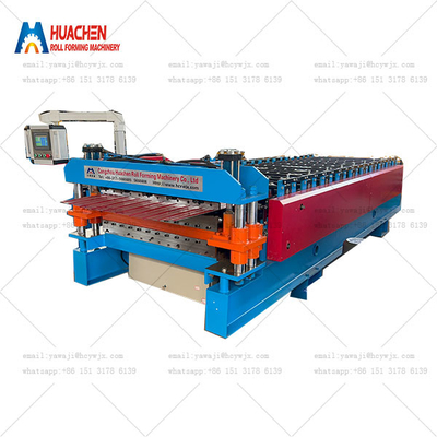 Máquina de formación de rodillos de techo de doble capa de metal HC6/22 Trapezoidal