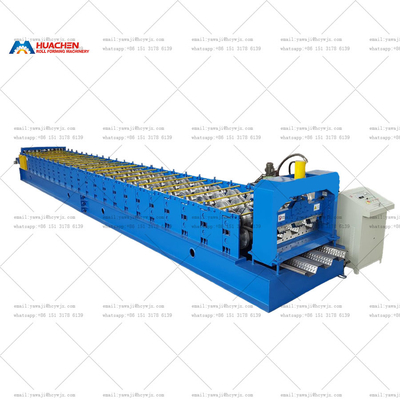 Precisión de buena calidad Decking de acero de chapa de piso de cubierta de rollo de moldeado de la máquina de fabricación automatizada