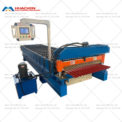 máquina de moldear rollos de paneles de azulejos ondulados para la máquina de moldear rollos de techo ppgi