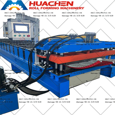 Máquina de moldeado de rodillos de techo de metal para la producción de velocidad 15m/min Diámetro del eje 70mm