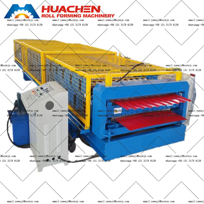 Tipo de material PPGI / GI Máquina de moldeado de rodillos de doble cubierta con 380v 50Hz 3 fases Tensión
