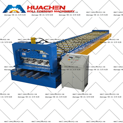 Máquina de fabricación de baldosas de suelo de acero usado Máquina de moldeado de rodillos de cubierta controlada por PLC con componente motor central