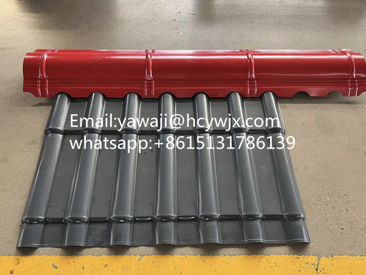 rollo de acero del casquillo de 400m m 45# Ridge que forma el rollo de la teja de tejado de la máquina que forma la máquina