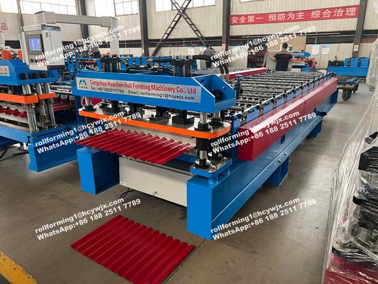 Máquina de formación corrugada de transmisión de cadena de alta velocidad para paredes y paneles laterales