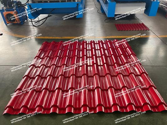 Producir máquina de moldeado de azulejos para techos/máquina de fabricación de azulejos vidriados/moldeador de láminas de acero