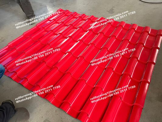 Máquina perfiladora de doble capa con control PLC para producción de tejas de 1250 mm de ancho y 0,3-0,6 mm de espesor