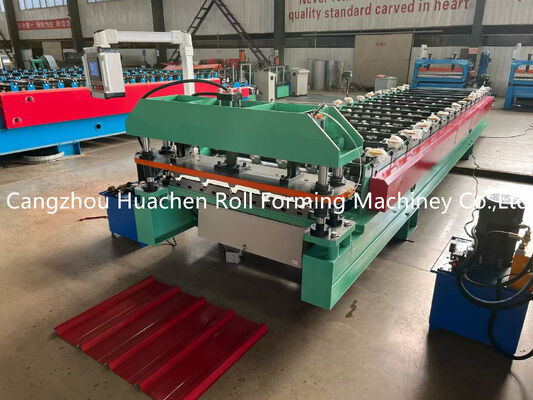 15-20m/min Velocidad 0,3-0,6mm espesor del material de la cadena de accionamiento de la cubierta de la lámina de rollo de la máquina de formación para azulejos de metal y paneles de techo