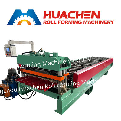 Máquina para formar paneles de techo de azulejos metálicos de acero con perfil de una sola capa