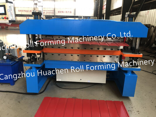 Máquina formadora de rollos de techo corrugado Maquinaria formadora de rollos de cartón corrugado usada para uso en láminas para techos y pisos de baldosas