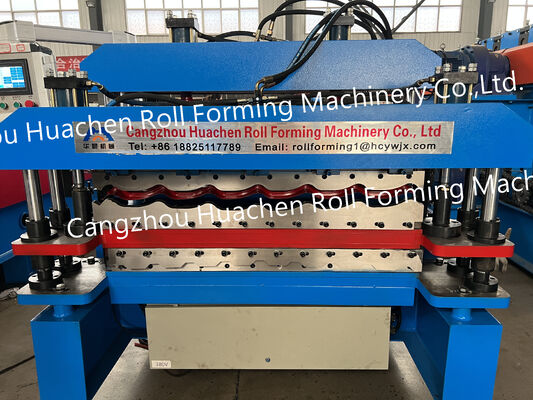 Máquina formadora de rollos de tejados corrugados de conformado en frío de tejados de acero de tejas corrugadas