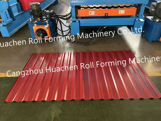 Máquina para la fabricación de placas de hierro de color laminadas de azulejos vidriados ondulados - máquina de moldeado de doble capa