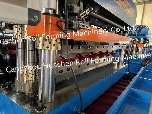Máquina para la fabricación de placas de hierro de color laminadas de azulejos vidriados ondulados - máquina de moldeado de doble capa