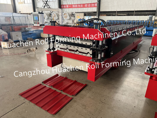 Máquina formadora de rollos de láminas de techo trapezoidales completamente automática para paneles de techo de metal