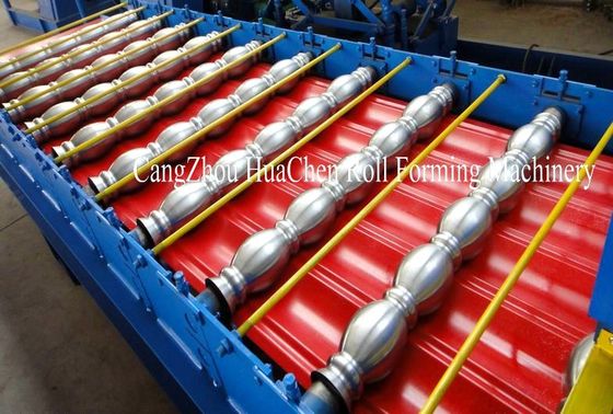 Máquina de moldeado de rodillos de doble capa para la fabricación de láminas de techos con control PLC de ancho de 1250 mm y productividad de 20 m/min