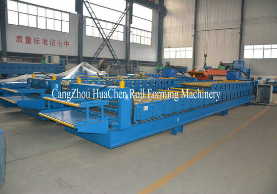 Rollo esmaltado de la capa doble del control del PLC de Siemens que forma la máquina para el tejado