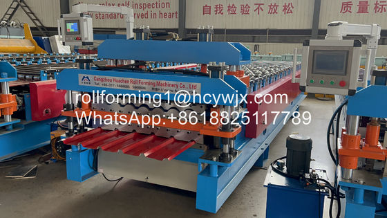 Rollo automático del metal de la transferencia de cadena que forma la capa doble de la máquina para el tejado