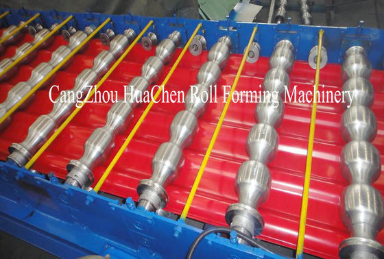 El tejado de acero del perfil/de teja/esmaltó el rollo de la teja que formaba la máquina con el sistema de control del Plc