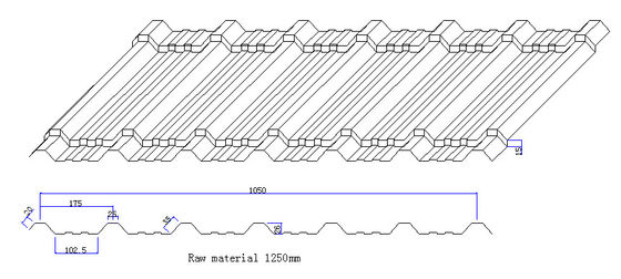 3 fases de 380v 50hz laminan la formación de la máquina/de la maquinaria para la hoja del tejado