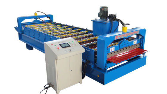 Rollo trapezoidal del panel de pared del tejado que forma la pantalla táctil anterior del rollo de la chapa de la máquina