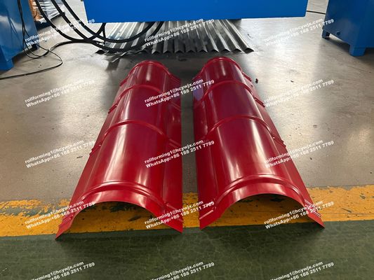 Máquina automática de moldeado de rodillos con tapa de cresta, máquina de fabricación de azulejos de techo