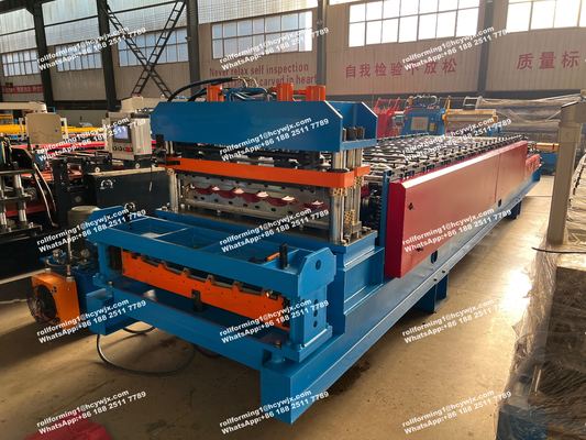 Máquina de moldeado de rodillos de doble capa para paneles de pared de techos metálicos Bosnia y Herzegovina