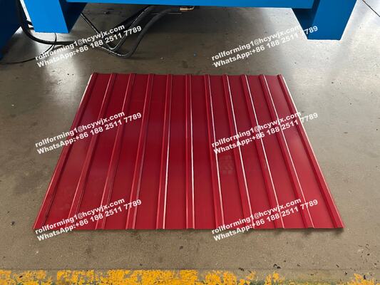 Máquina de formación de rodillos de doble capa con sistema de control PLC de corte hidráulico para tejas de techo de 0,3-0,6 mm de espesor