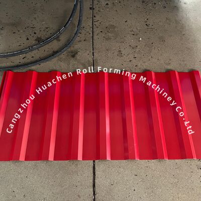 Máquina de formación de rodillos corrugados de doble capa de alta velocidad de 15 m/min con control PLC de Panasonic y amortiguación de acero 45#