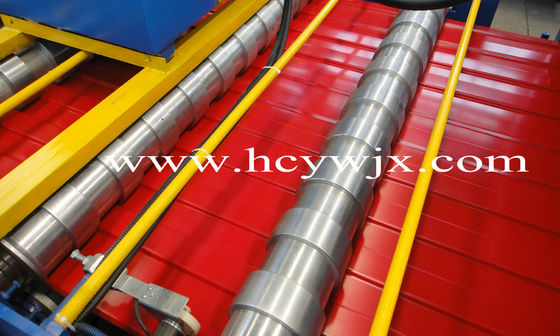 Rollo de alta velocidad azul del panel del tejado que forma la máquina/el rollo anteriores