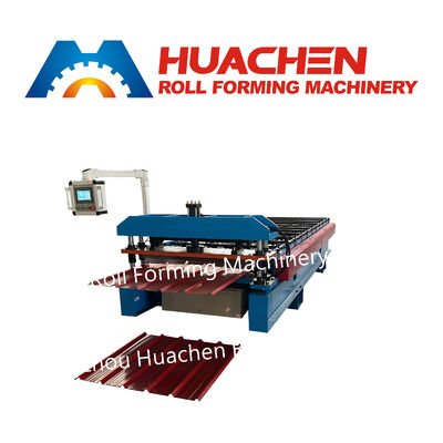 Máquina para la fabricación de paneles de techo ondulados de metal totalmente automática Máquina para la fabricación de azulejos