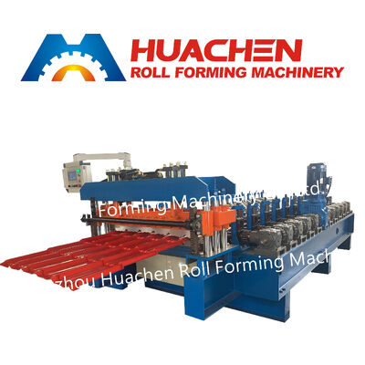 Máquina laminadora automática de chapa ondulada de metal de una sola capa - Máquina perfiladora para fabricación de tejas - Equipo industrial