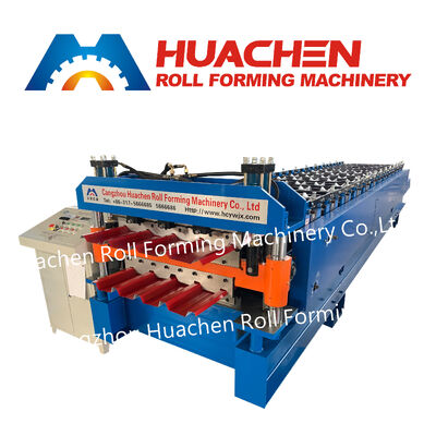 Máquina formadora de laminación de paneles de techo finos de acero de color metálico, teja esmaltada de acero de color completamente automática