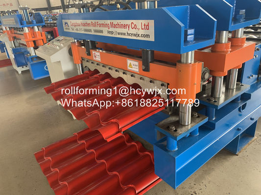 rollo esmaltado antigüedad de la teja del control del PLC 2m/Min que forma la máquina