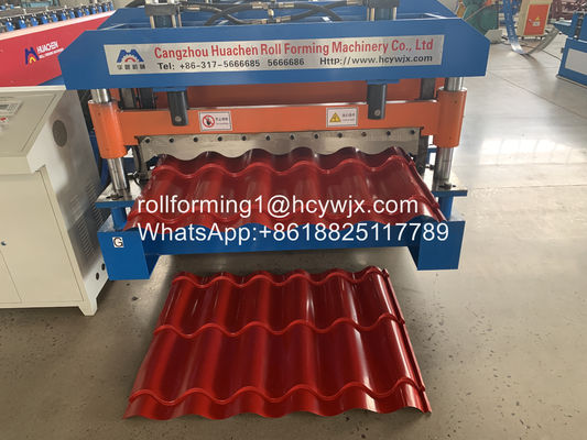 rollo esmaltado antigüedad de la teja del control del PLC 2m/Min que forma la máquina