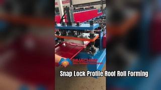 Máquina formadora de rollos de techo con perfil de bloqueo a presión